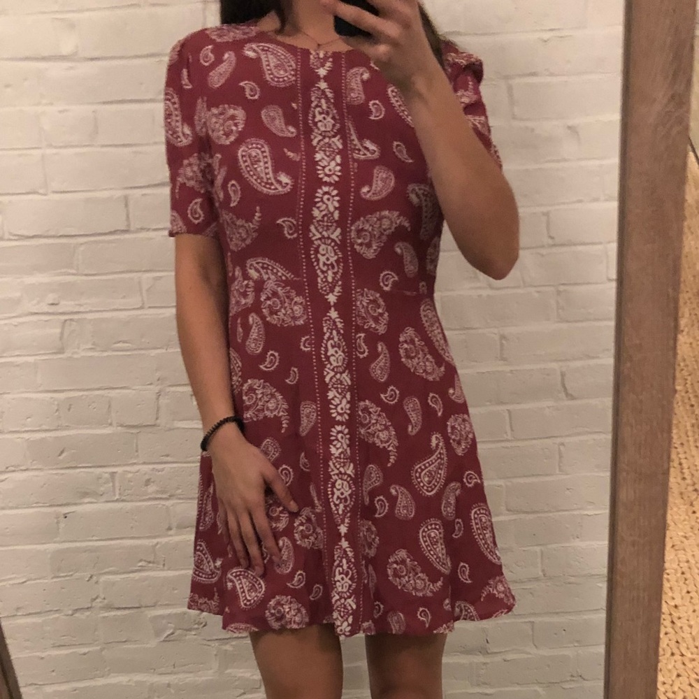 Majorelle magenta paisley print dress size S